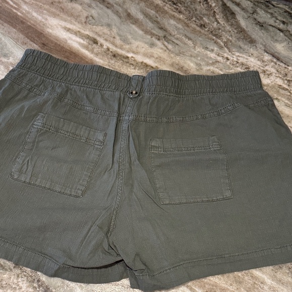 Casual Stretch Shorts - Light Blue, Olive, Coral, Tan - Picture 9 of 11